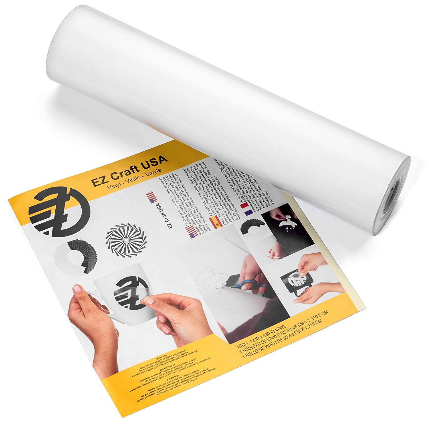 White Vinyl roll Stickers