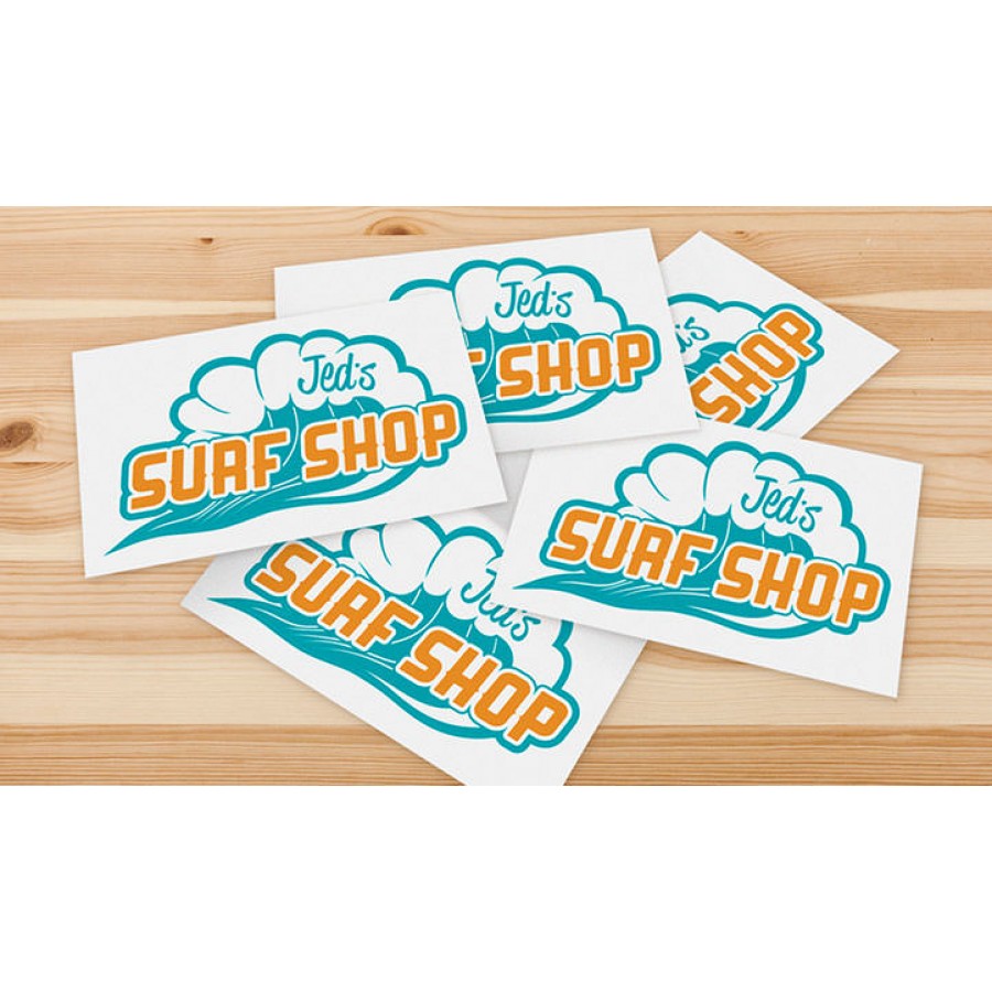 Custom White Vinyl Roll Stickers