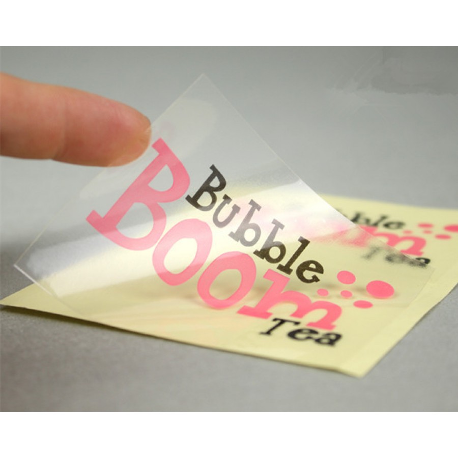 Rectangular Clear Vinyl Roll Stickers