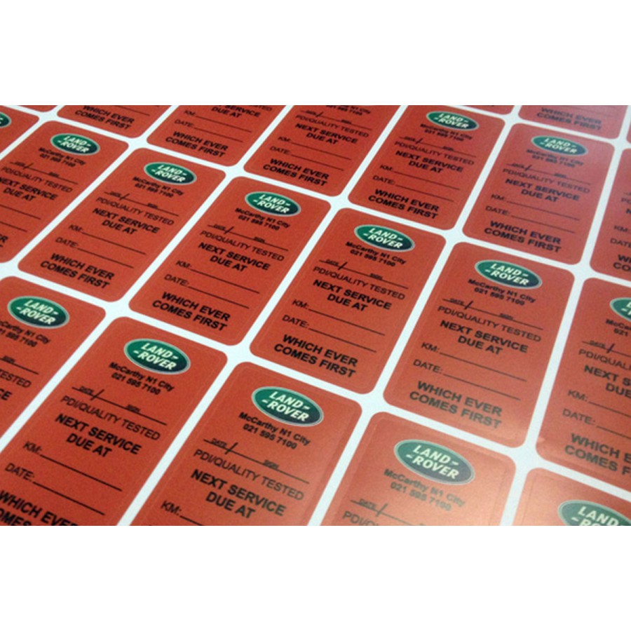 Rectangular custom vinyl stickers
