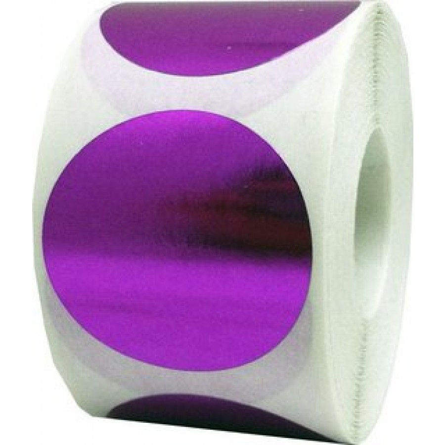 Round Metallic Roll Stickers