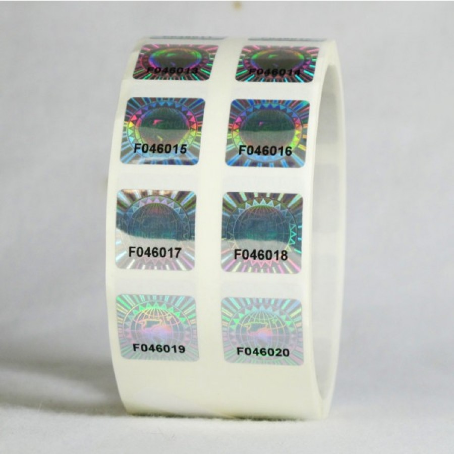 Square Metallic Roll Stickers