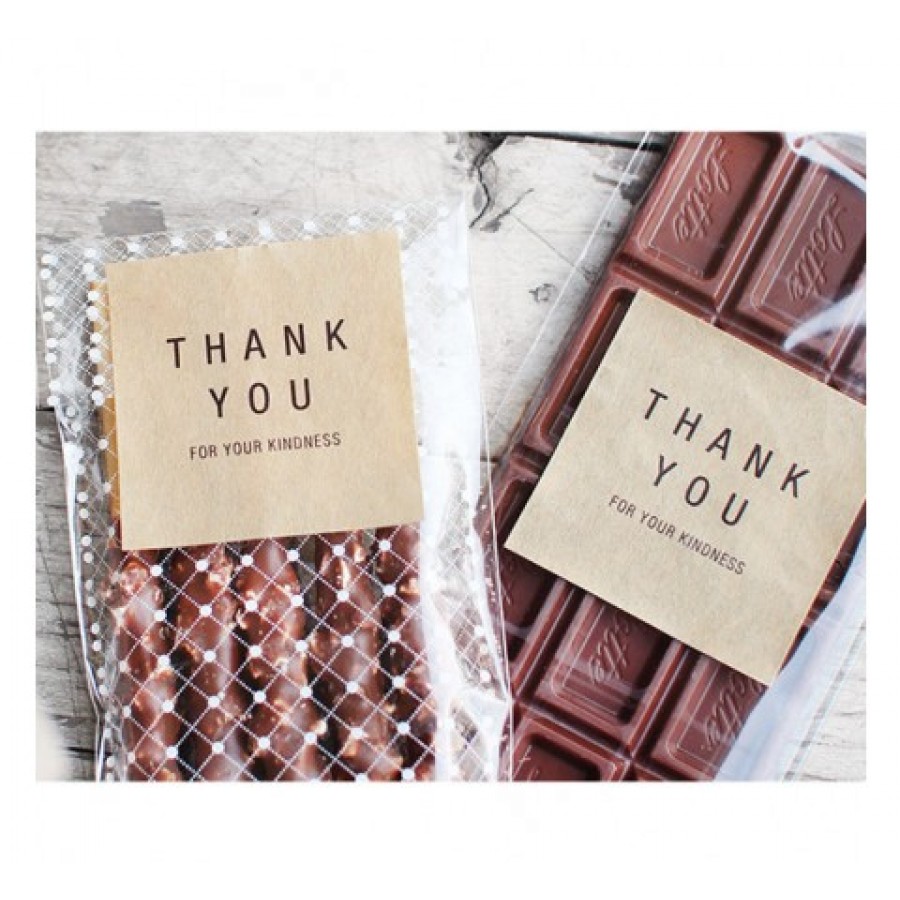 Square packaging stickers