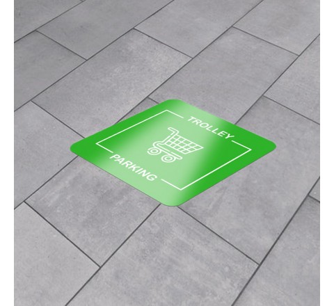 Square vinyl floor stickers